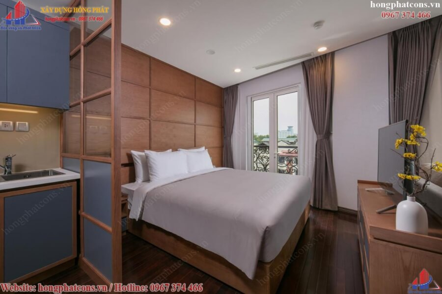 Hãy cùng chiêm ngưỡng mẫu thiết kế xây dựng khách sạn 7 tầng tại Bình Tân đẹp long lanh
