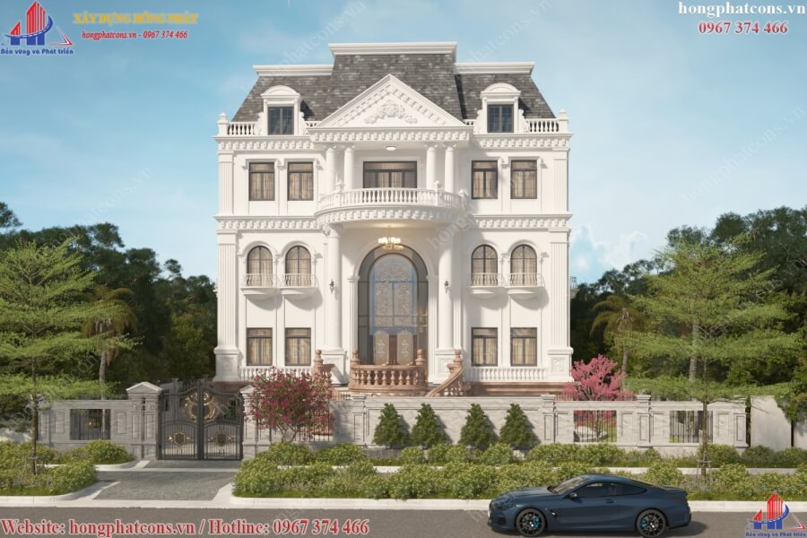 thiết kế thi công biệt thự kiểu pháp