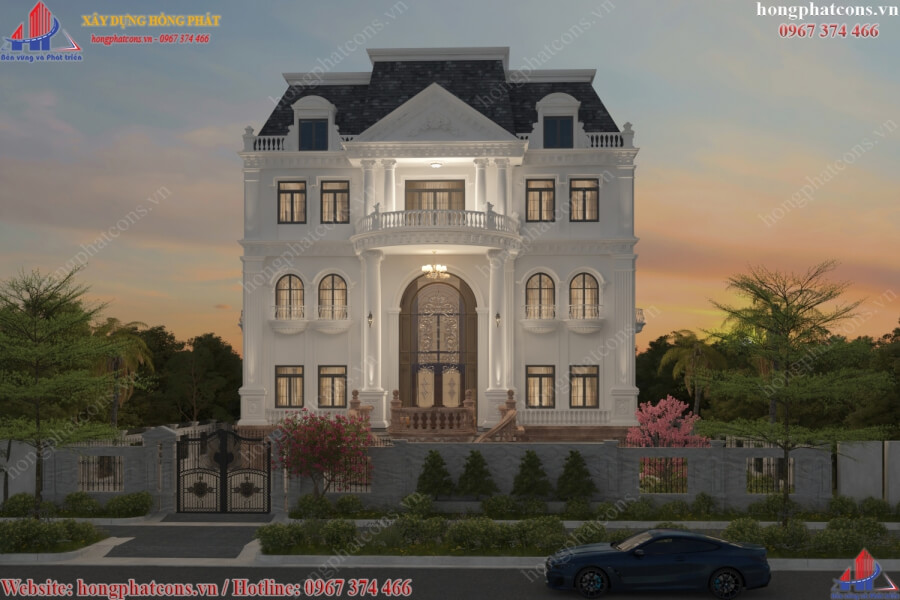 thiết kế thi công biệt thự kiểu pháp