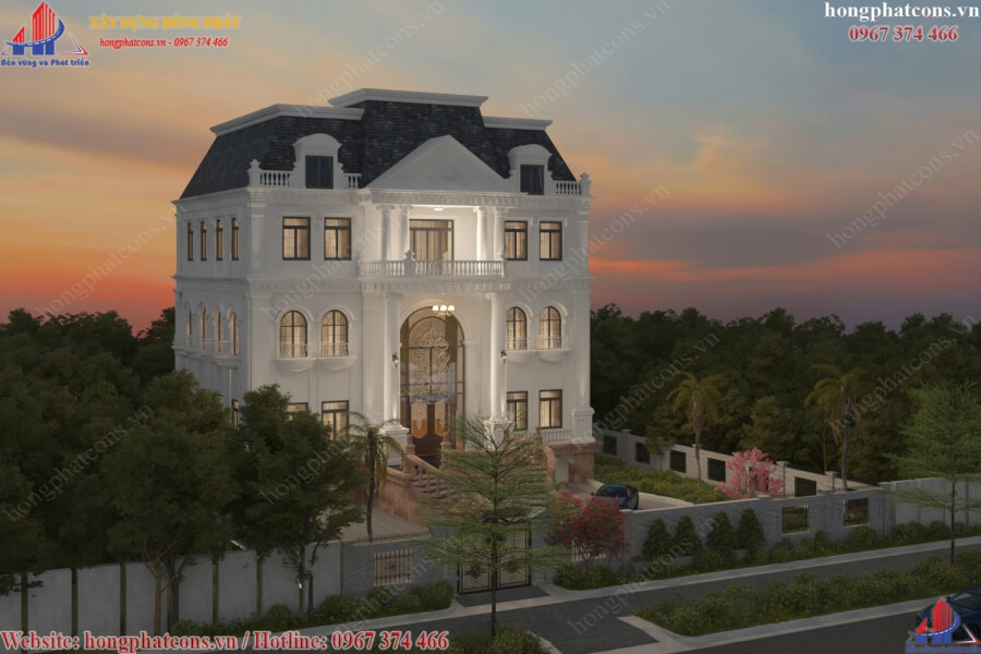 thiết kế thi công biệt thự kiểu pháp