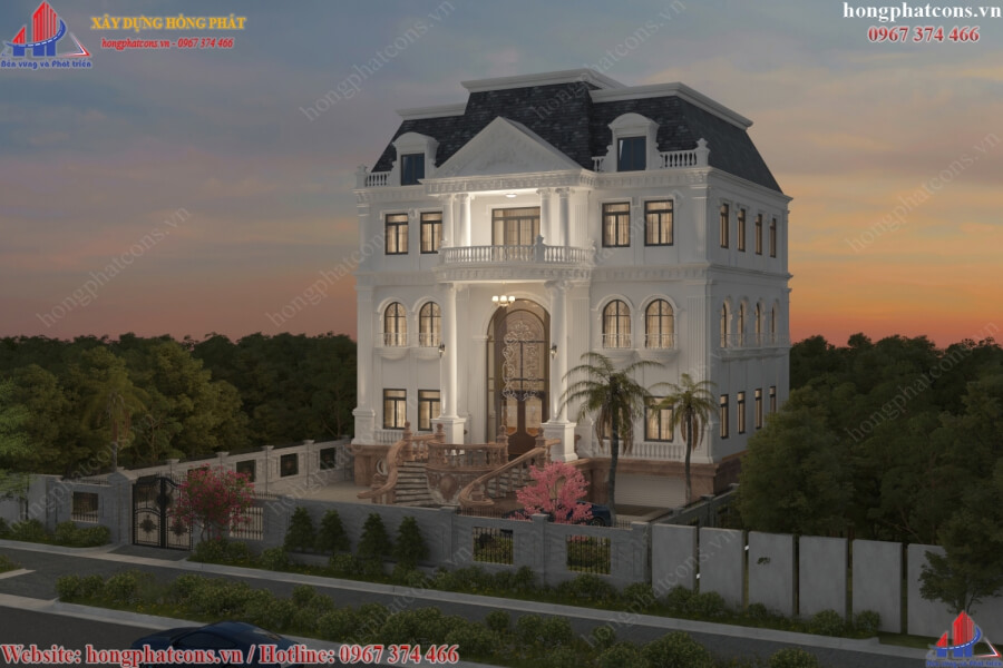 thiết kế thi công biệt thự kiểu pháp